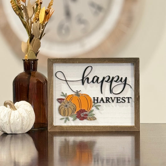 Wooden Framed Thanksgiving/Fall Sign