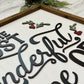 Large Wooden Framed Christmas Sign