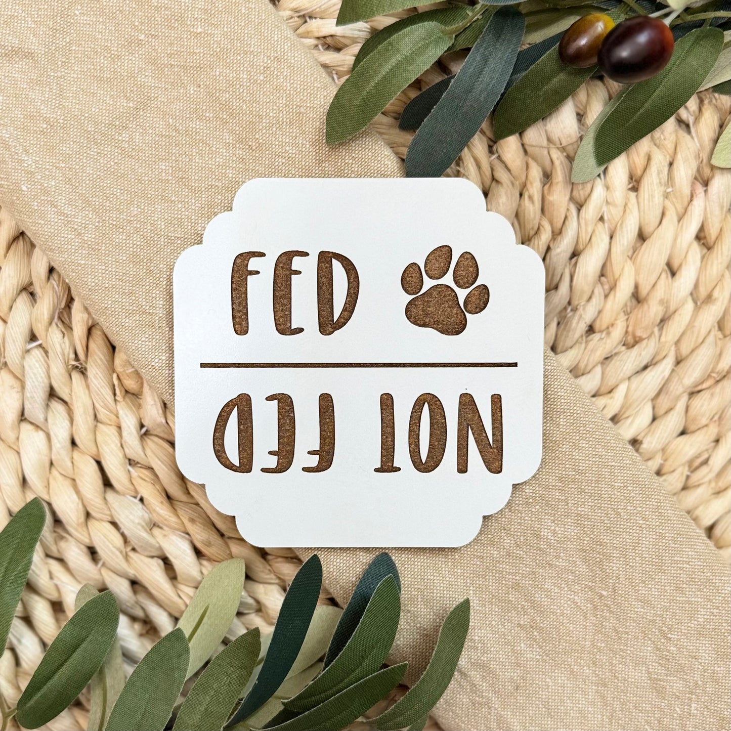 Fed Not Fed Pet Magnet | Dog/Cat Feeding Reminder Magnet
