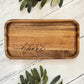 Acacia Wood Engraved Valet Tray | Wood Catch All Tray