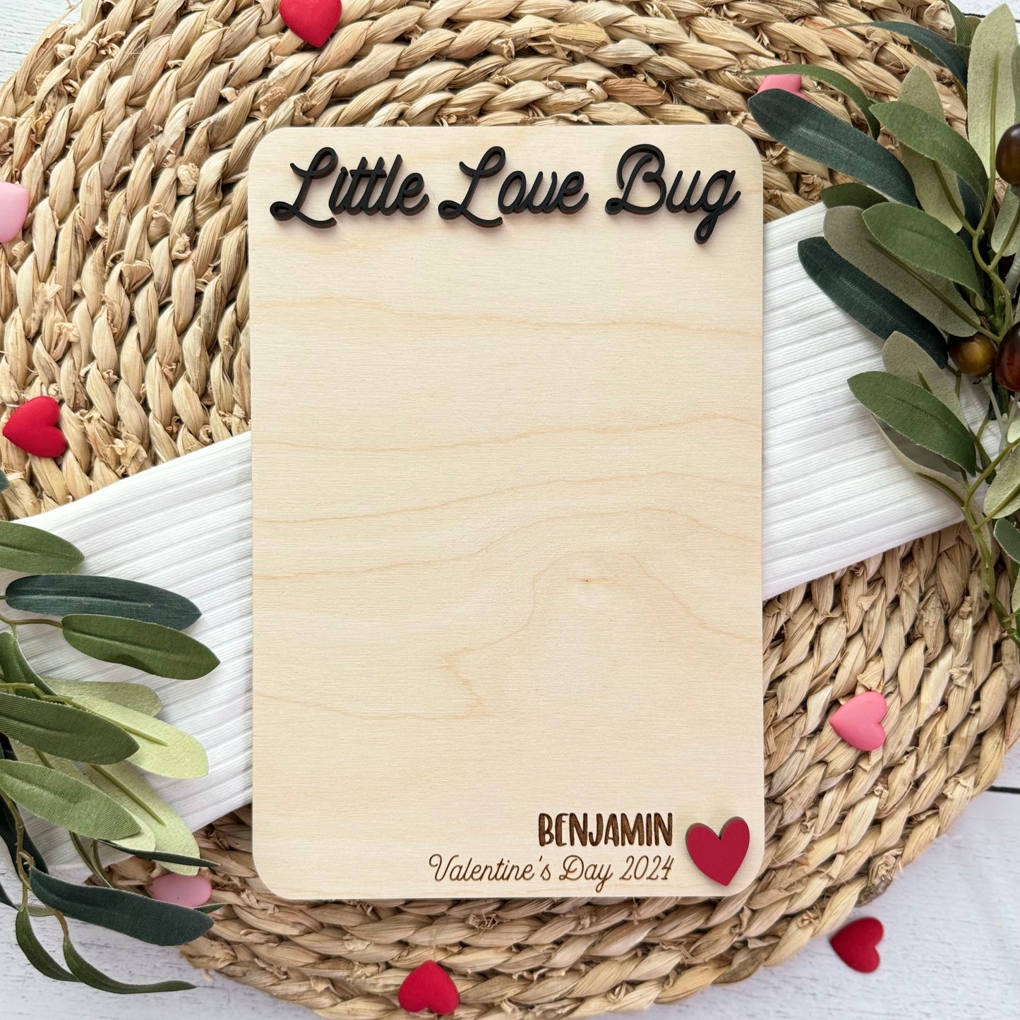 Baby Footprint Valentine's Day Sign