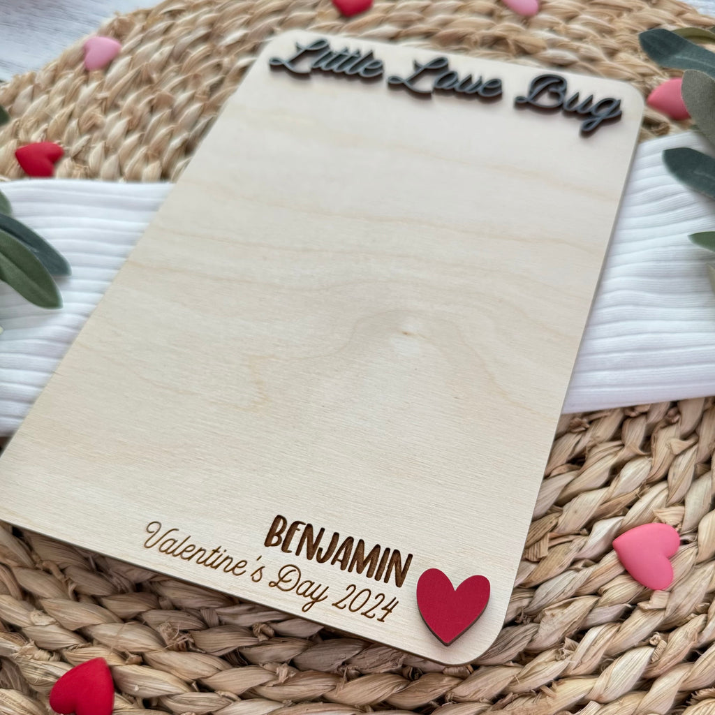 Baby Footprint Valentine's Day Sign