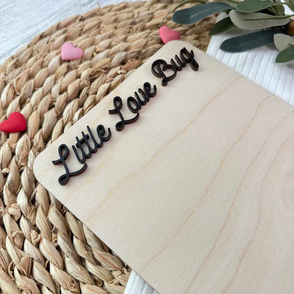 Baby Footprint Valentine's Day Sign
