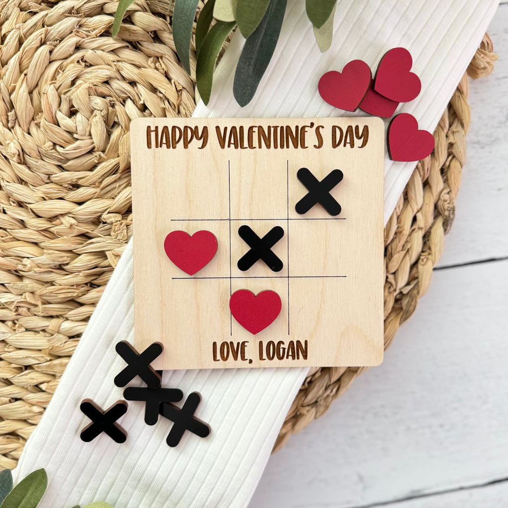 Valentine's Day Tic Tac Toe | Personalized Kid's Valentine's Day Card