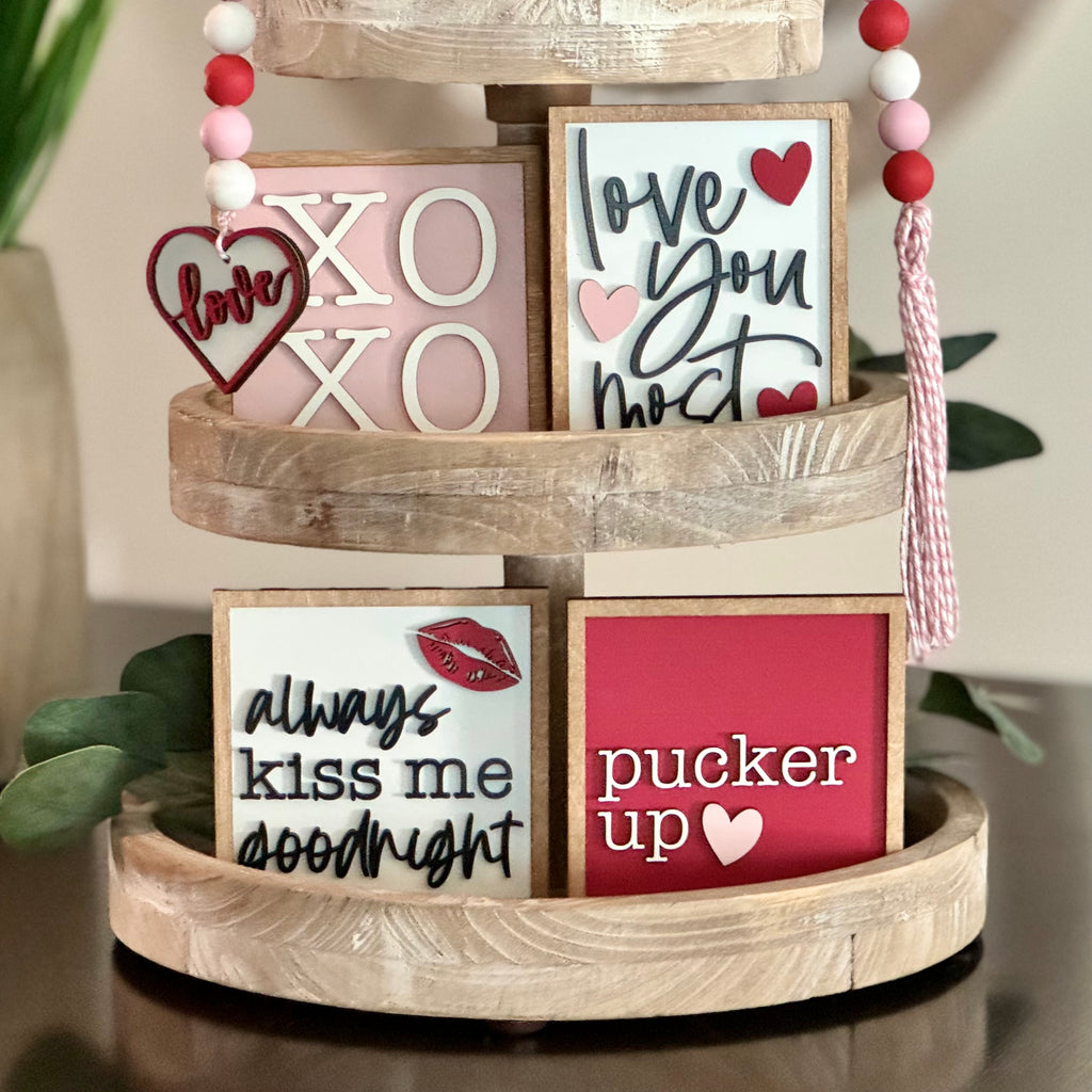 Valentine's Day Tier Tray Decor Bundle
