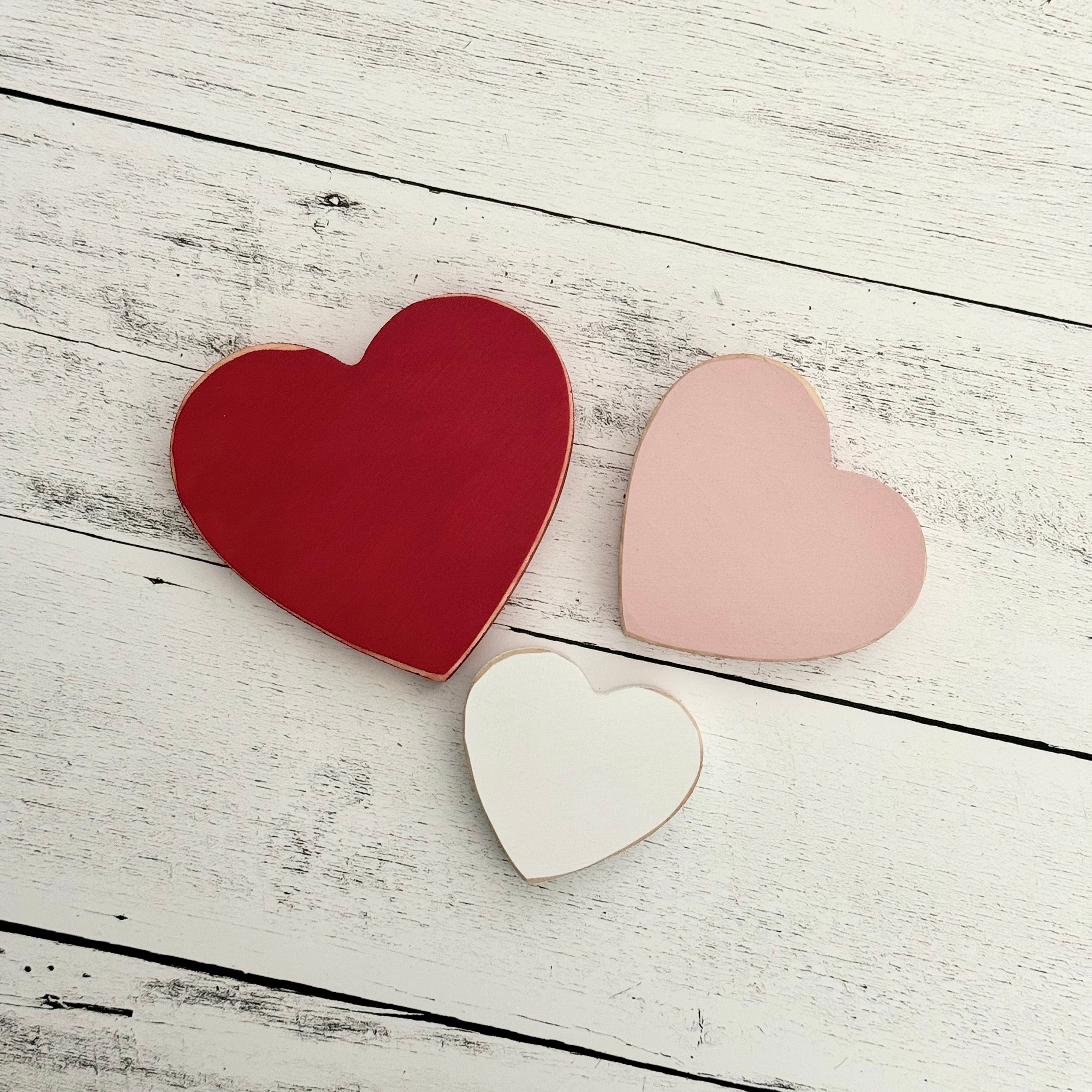 Chunky Wood Heart Shelf Sitter