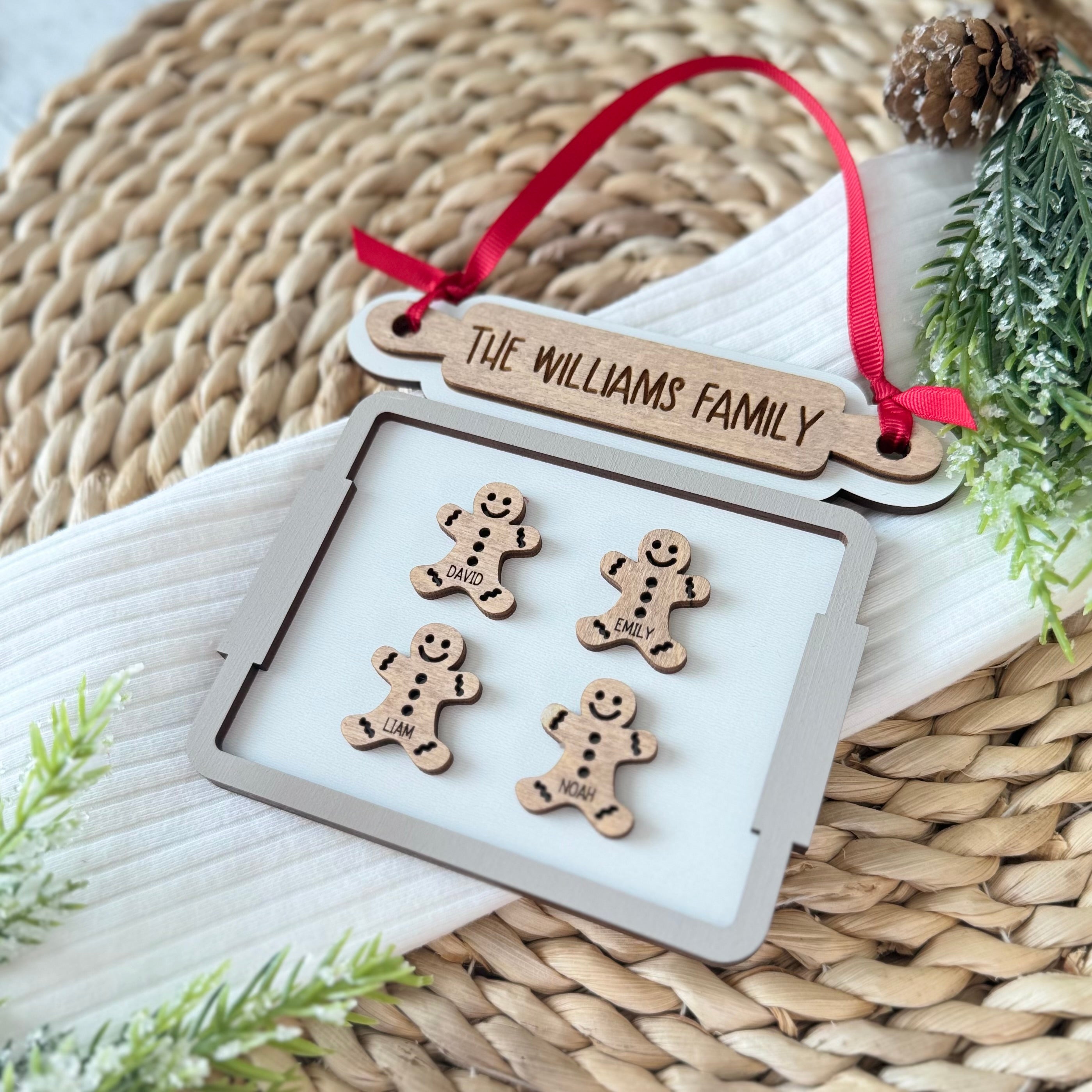 Gingerbread Family Christmas Tree Ornament