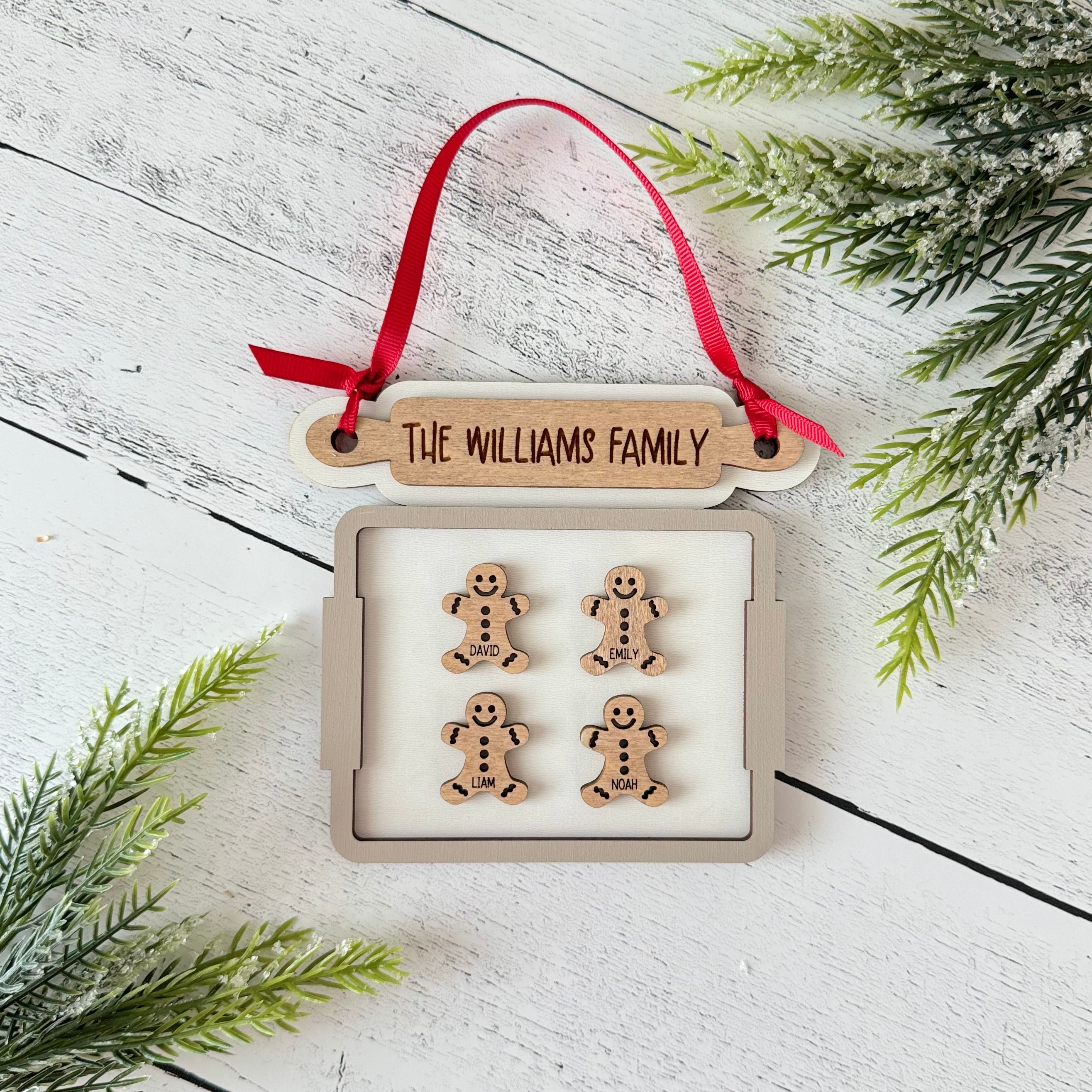 Gingerbread Family Christmas Tree Ornament
