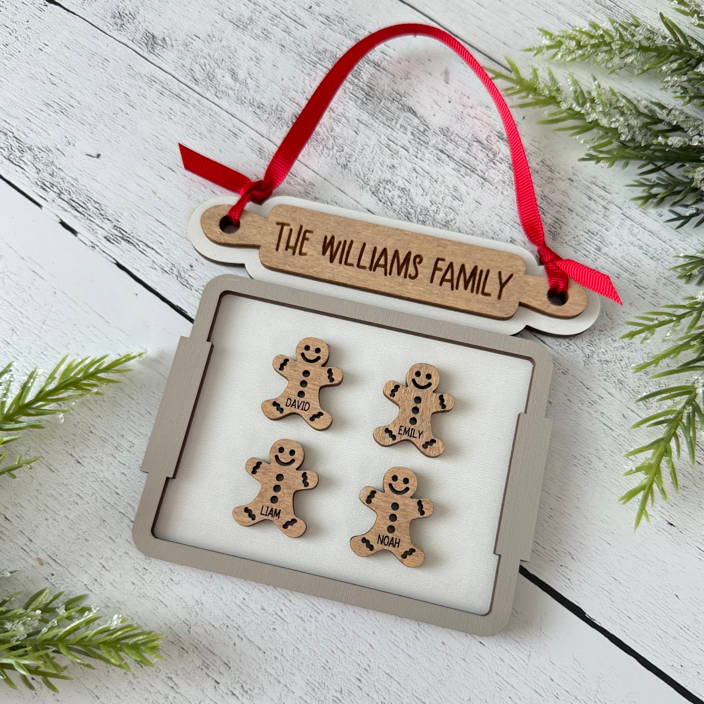 Gingerbread Family Christmas Tree Ornament