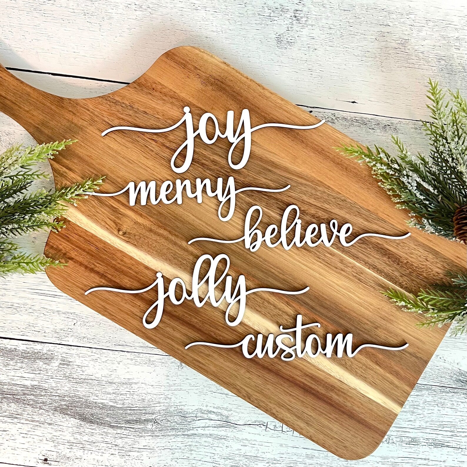 Christmas Place Setting Words | Christmas Table Decor