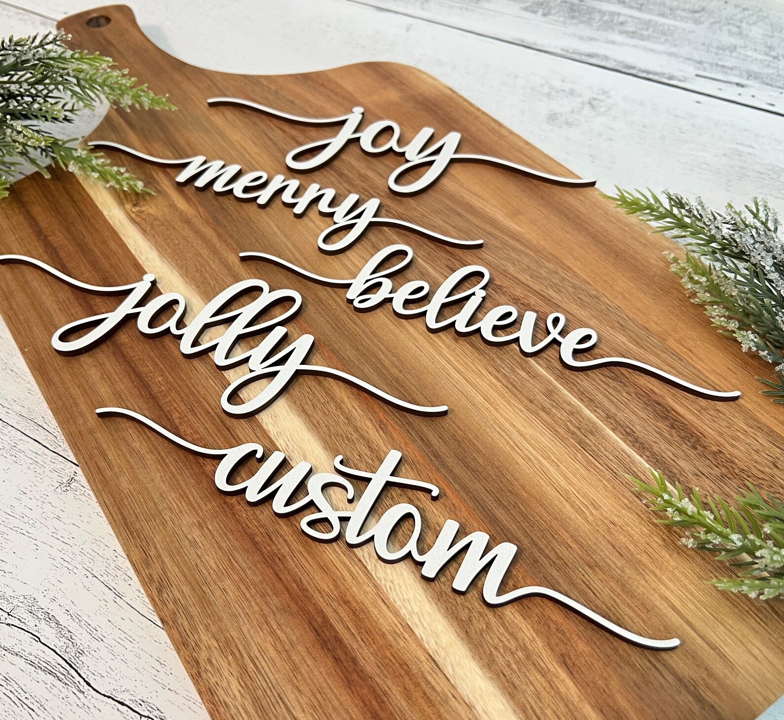 Christmas Place Setting Words | Christmas Table Decor