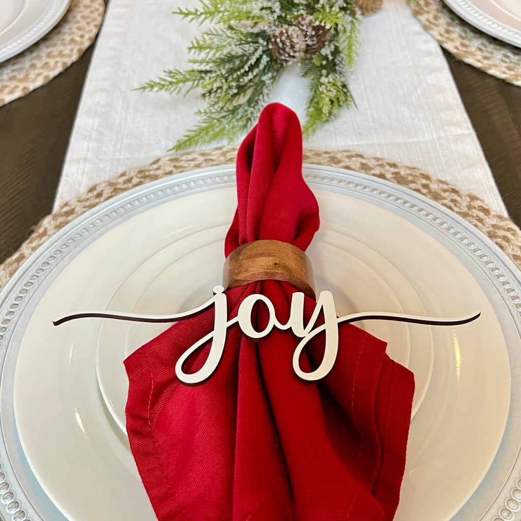 Christmas Place Setting Words | Christmas Table Decor