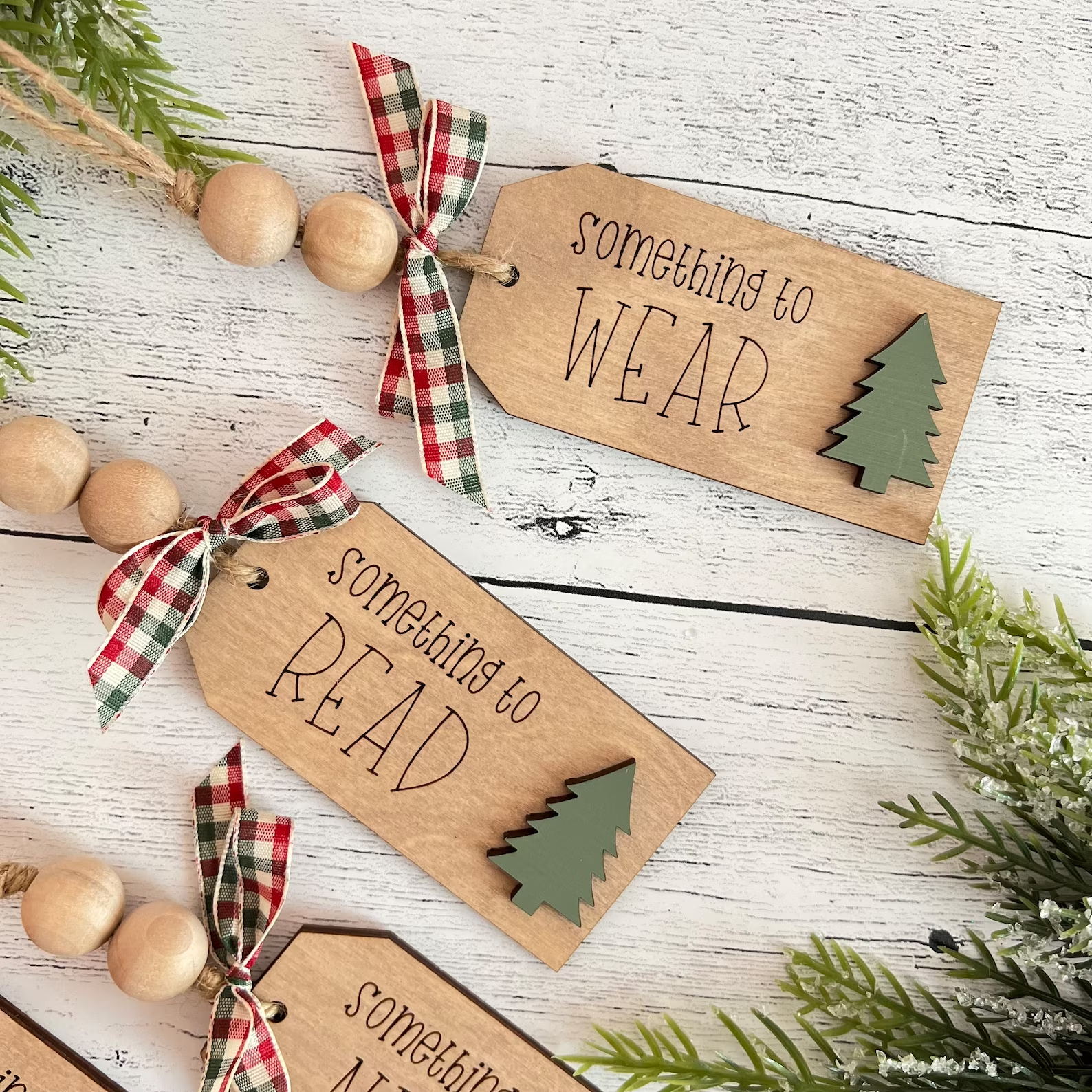 Something You Wear Want Need Read Christmas Tags | Set Of 4