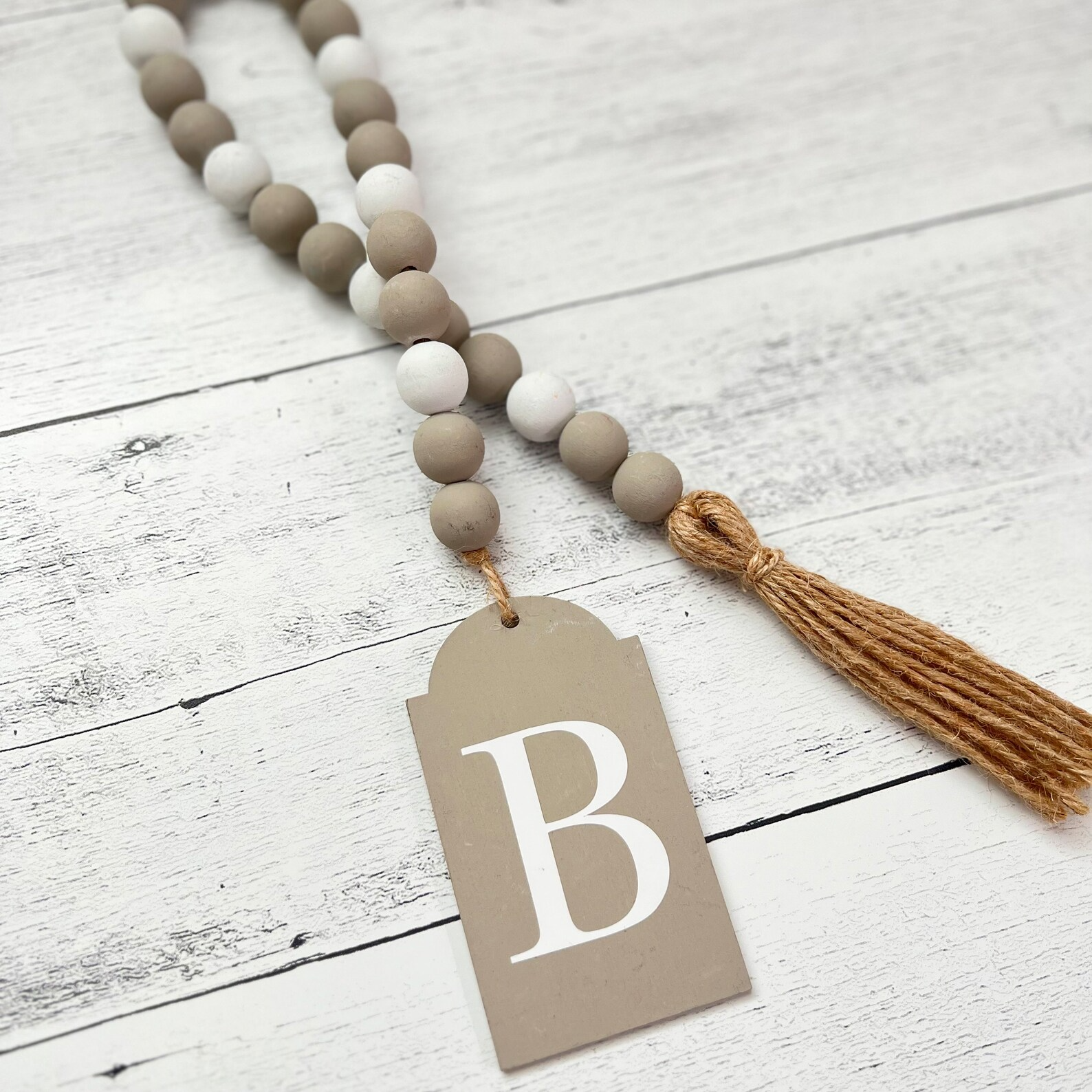 Personalized Wooden Bead Garland