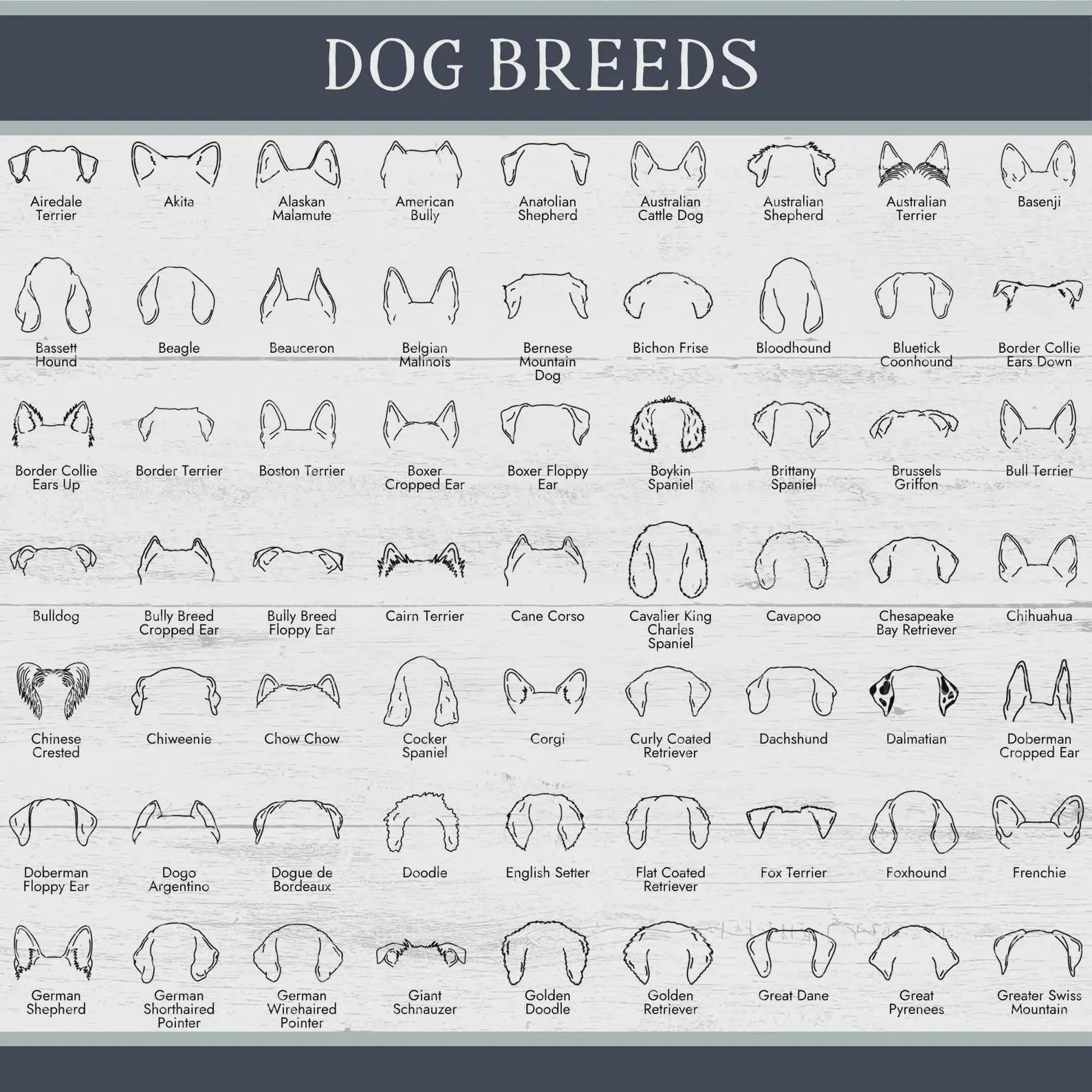 Personalized Dog Ear Silhouette Magnet
