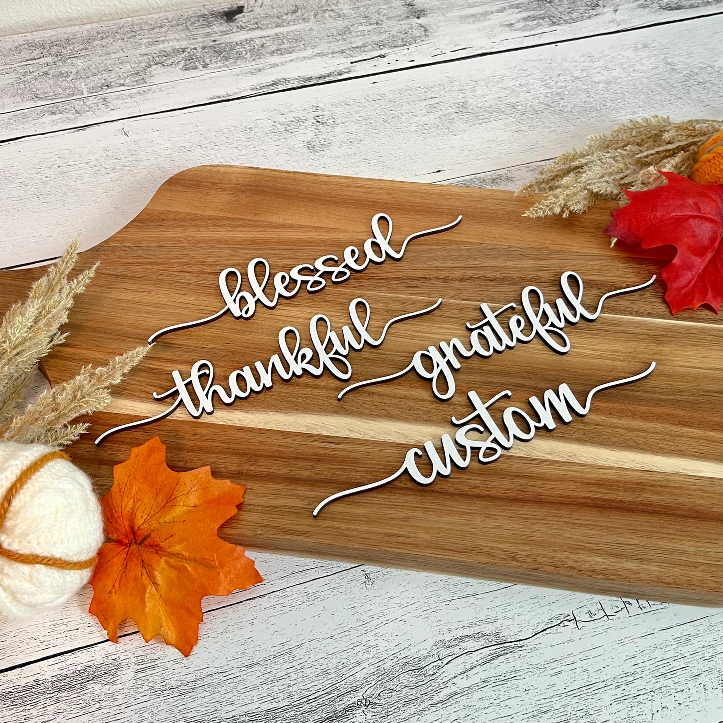 Thanksgiving Place Setting Words | Thanksgiving Table Decor