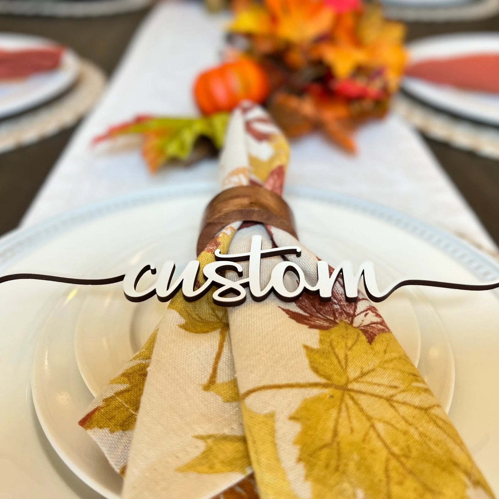 Thanksgiving Place Setting Words | Thanksgiving Table Decor
