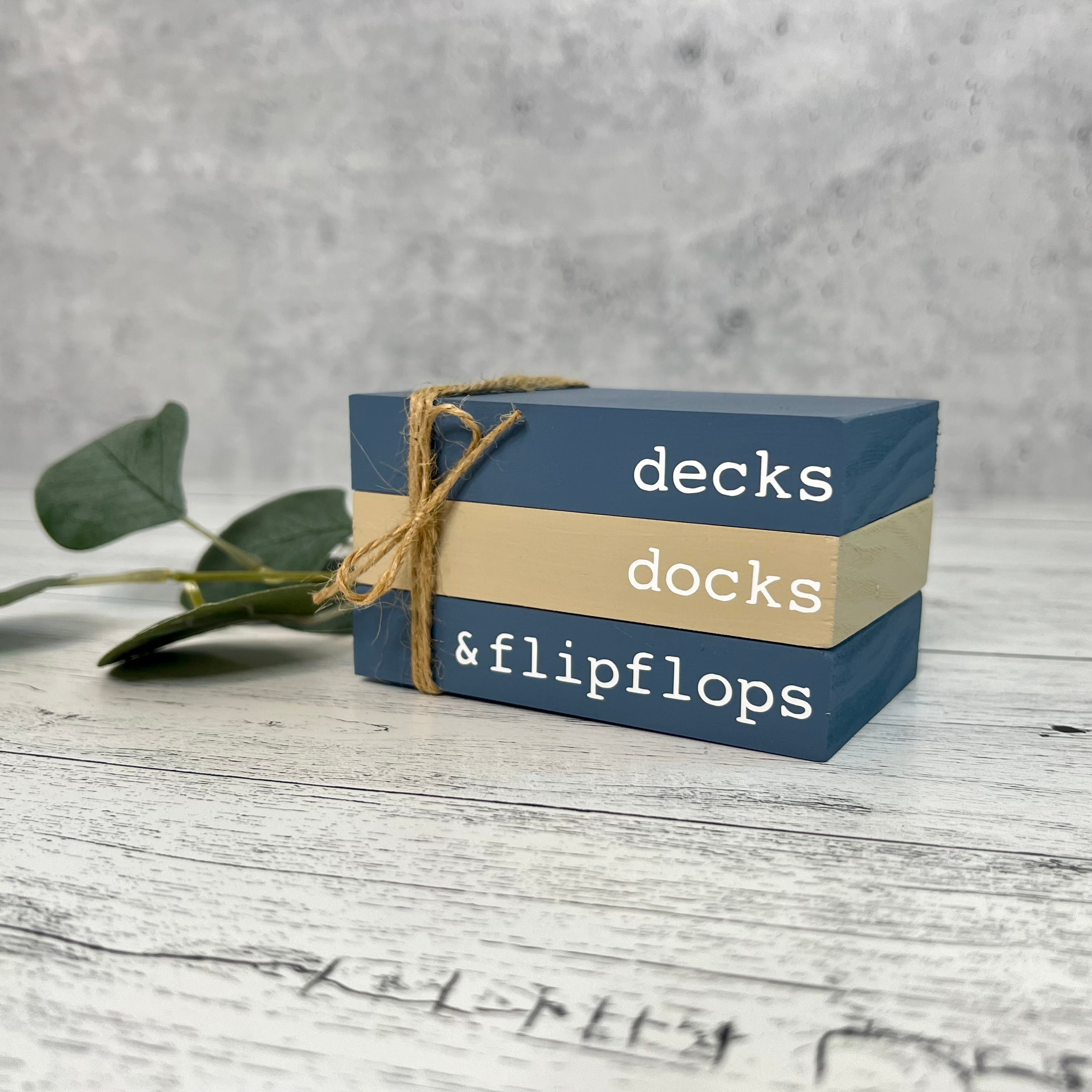 Lake House Themed Mini Wooden Books