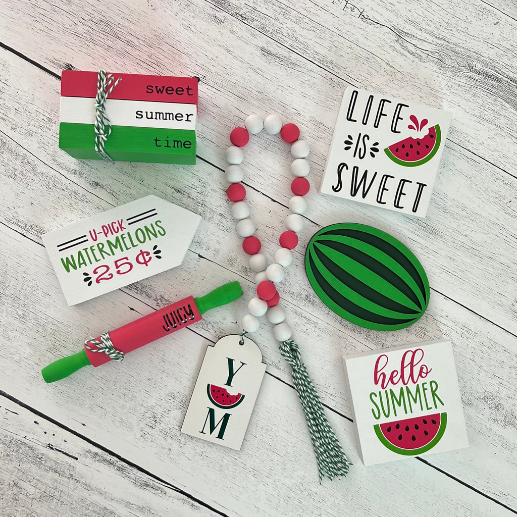 Watermelon Themed Tiered Tray Decor Bundle