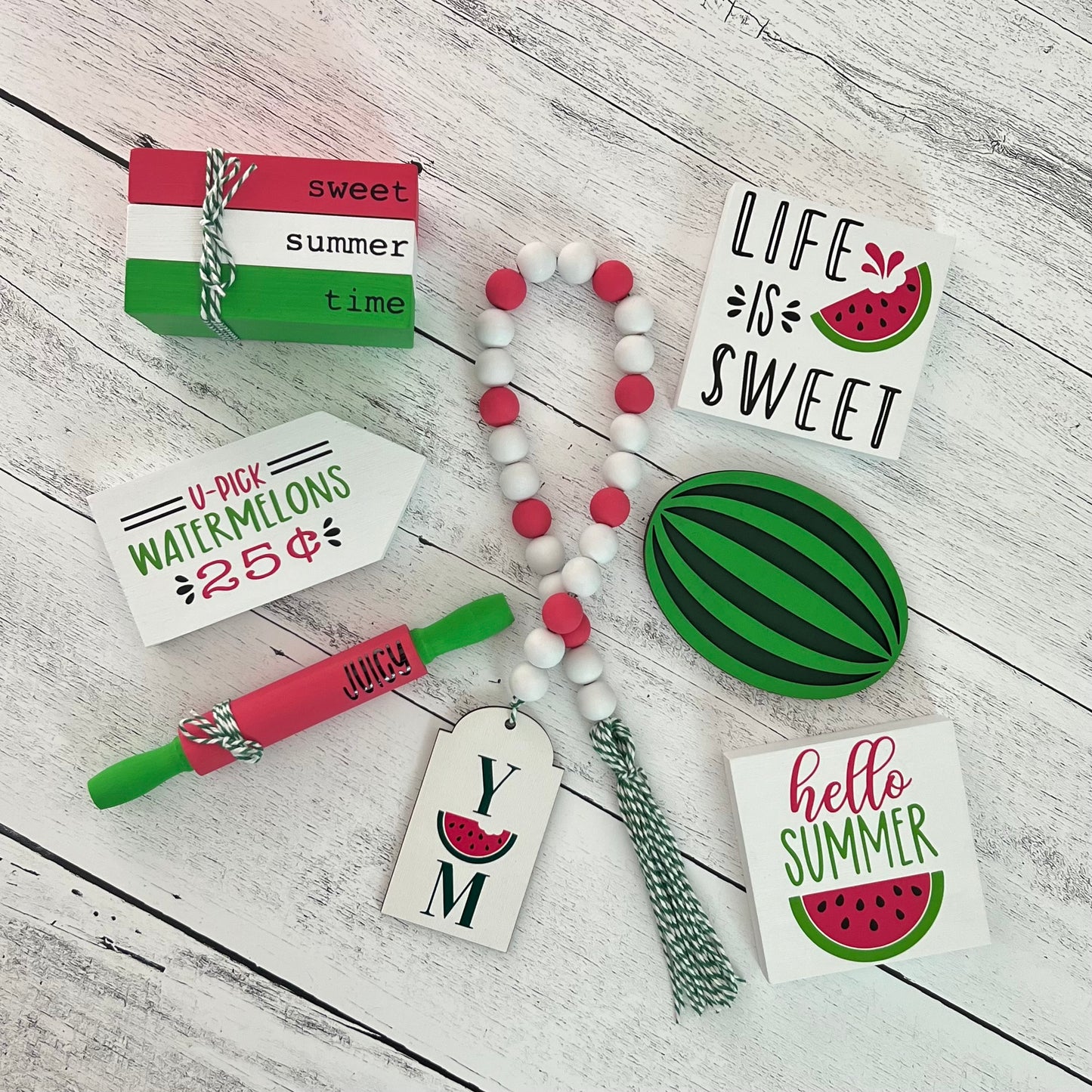 Watermelon Themed Tiered Tray Decor Bundle