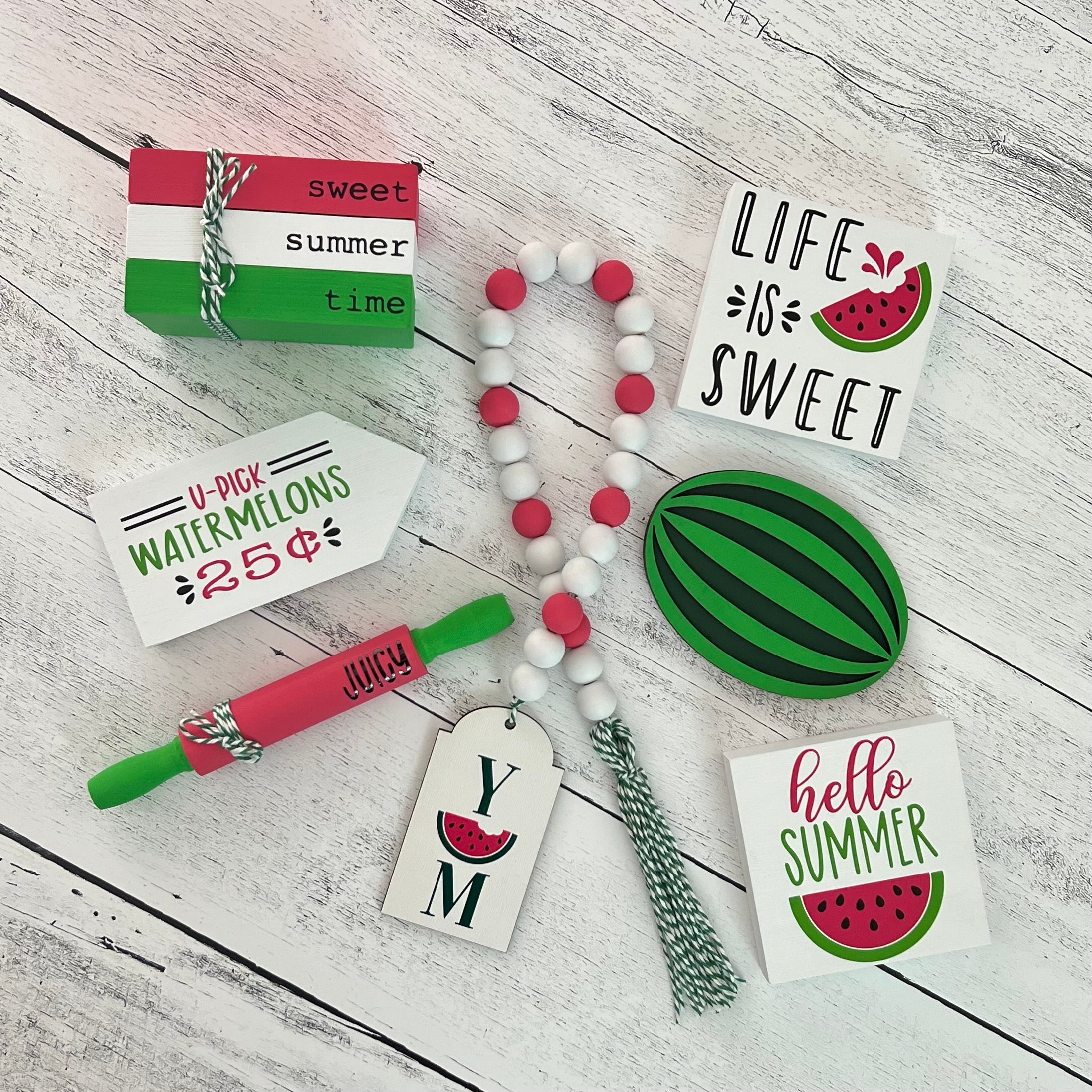 Watermelon Themed Tiered Tray Decor Bundle