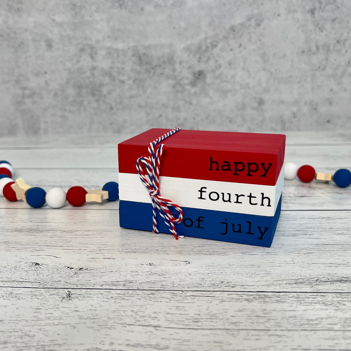 4th Of July Themed Mini Wooden Books