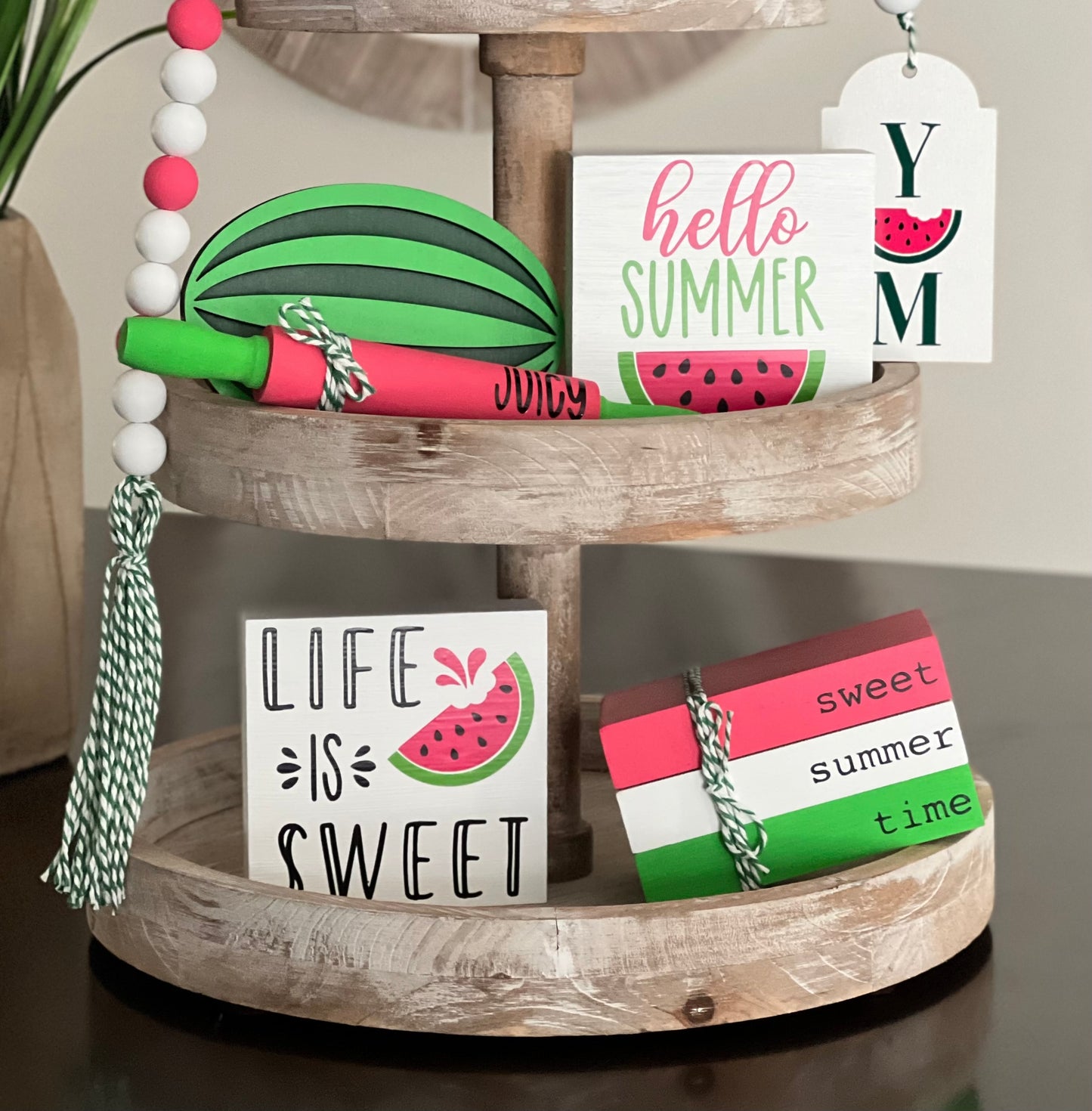 Watermelon Themed Tiered Tray Decor Bundle