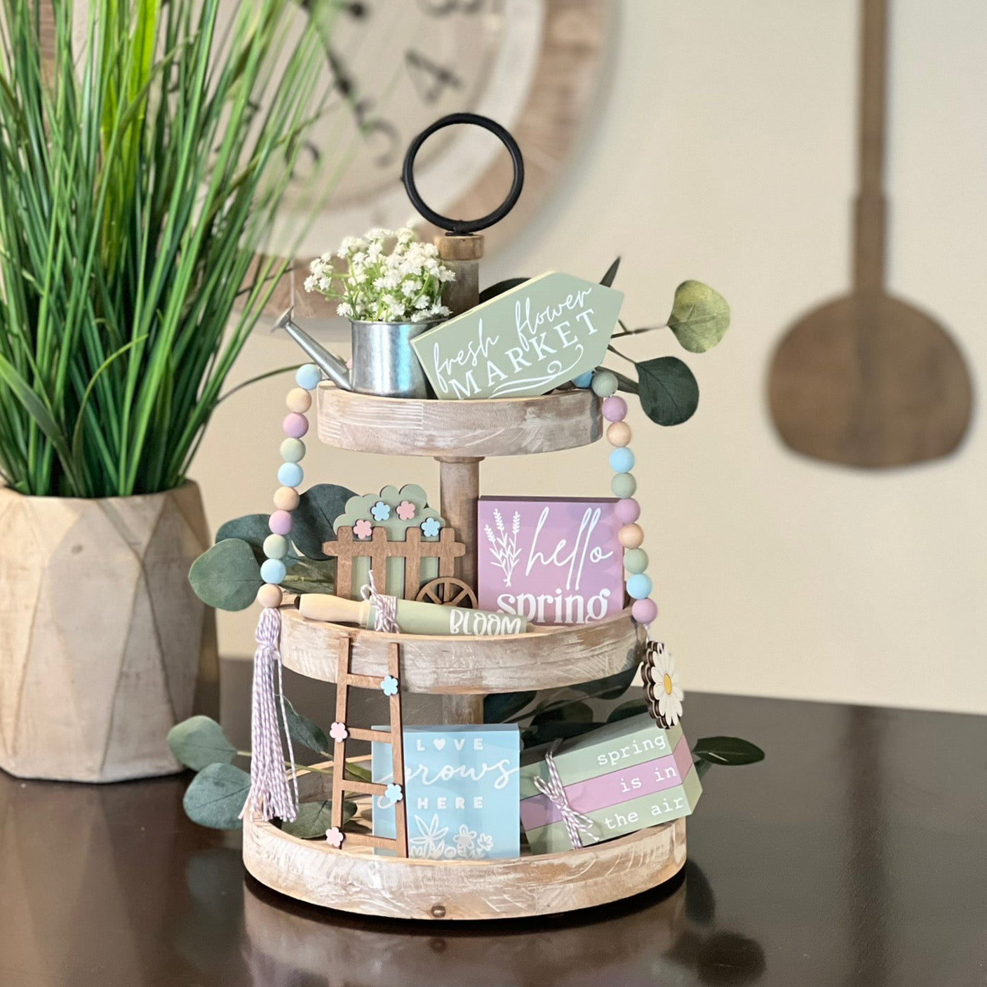 Spring Tiered Tray Decor Bundle