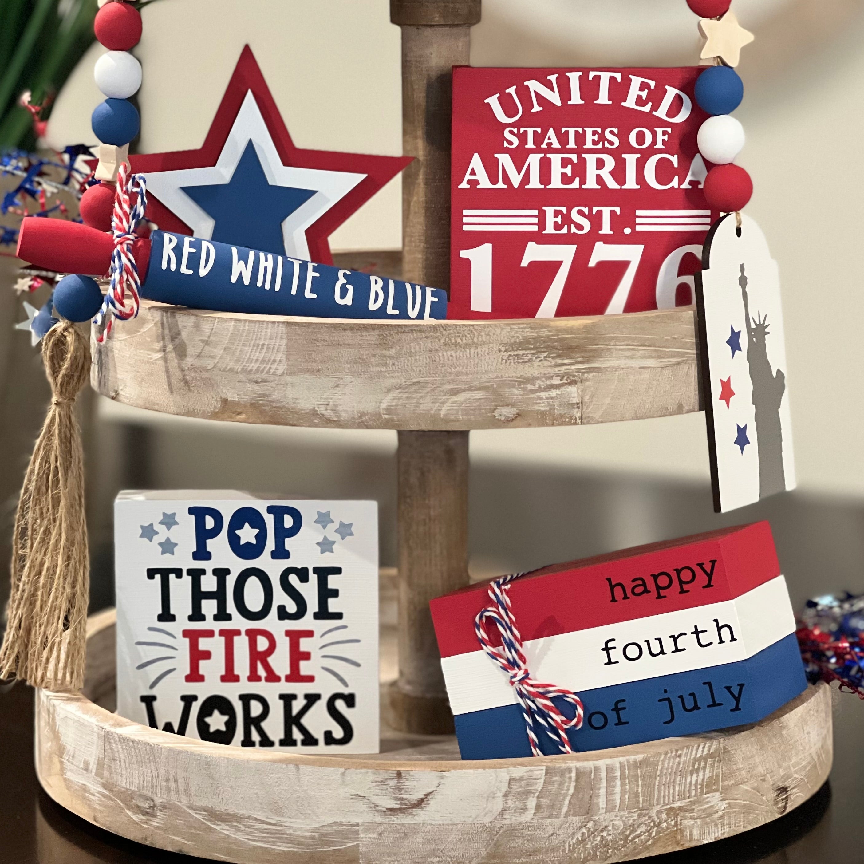 4th Of July Tiered Tray Decor Bundle