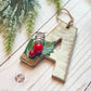 White Washed Rustic Christmas Ornament
