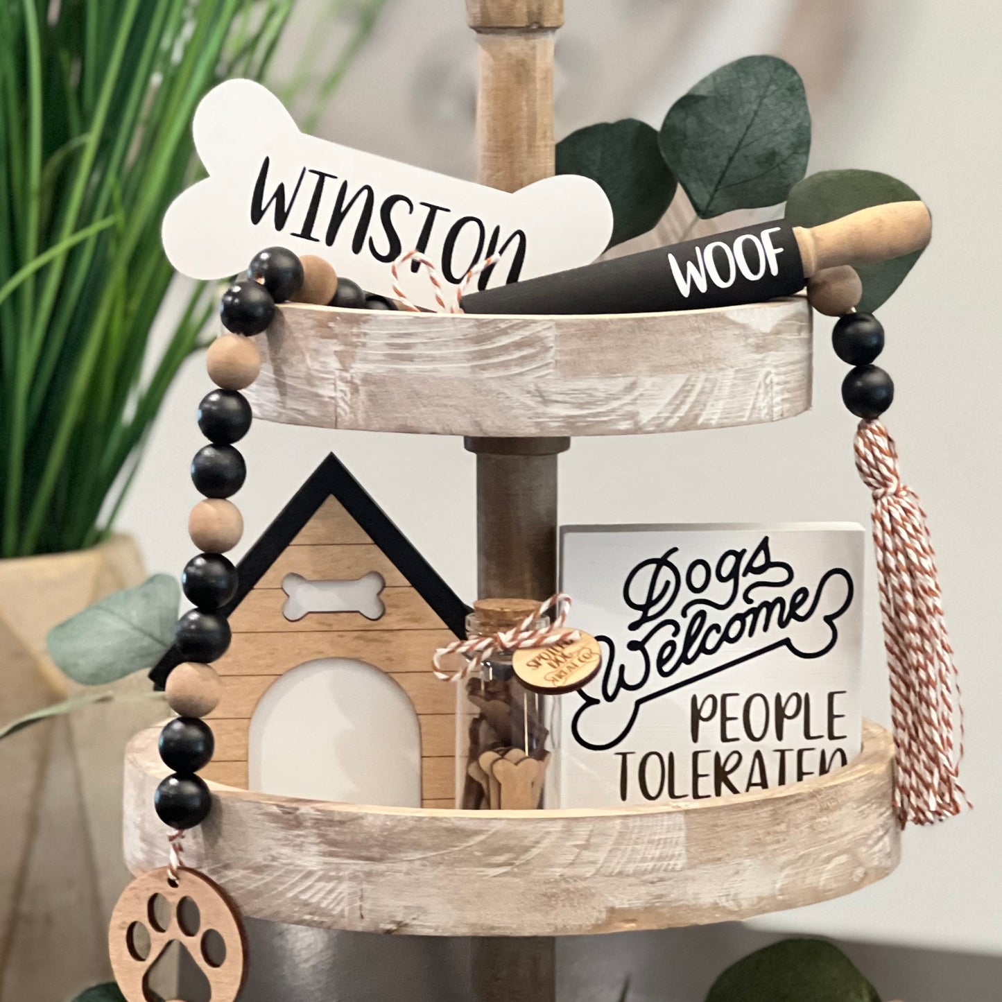 Dog Themed Tiered Tray Decor Bundle