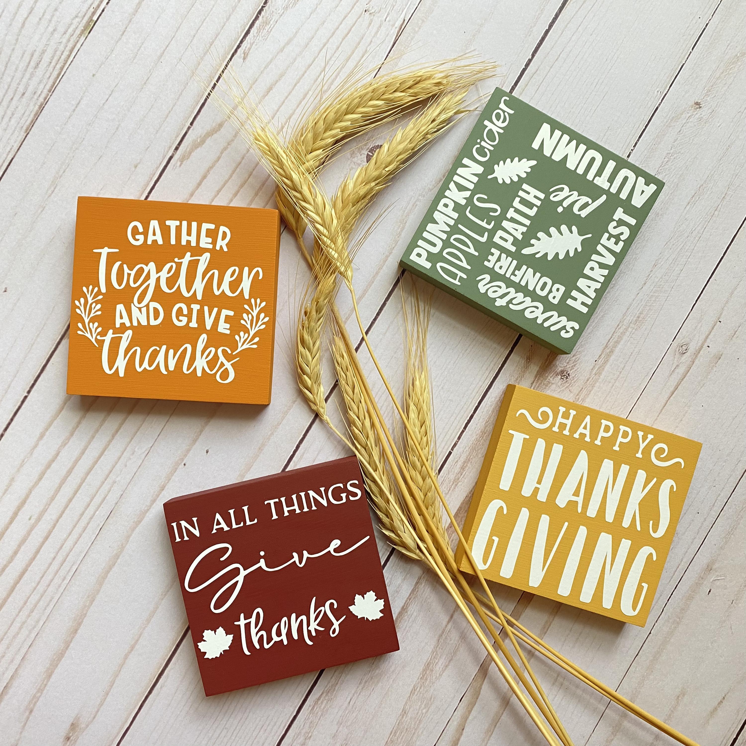 Thanksgiving Themed Tiered Tray Decor Bundle