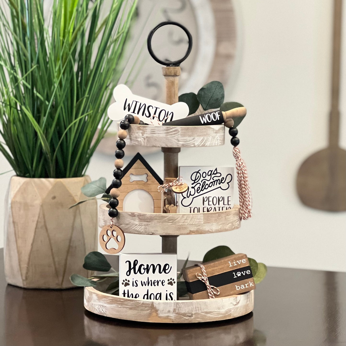 Dog Themed Tiered Tray Decor Bundle