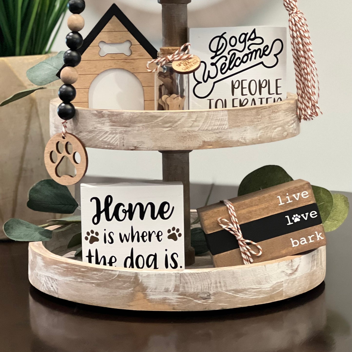 Dog Themed Tiered Tray Decor Bundle