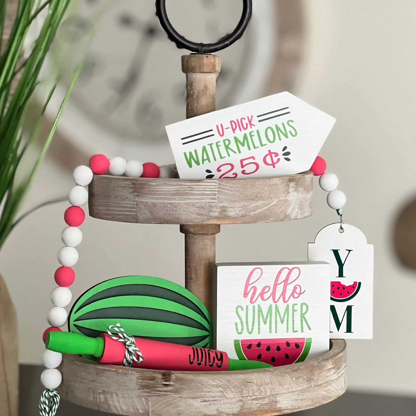 Watermelon Themed Tiered Tray Decor Bundle