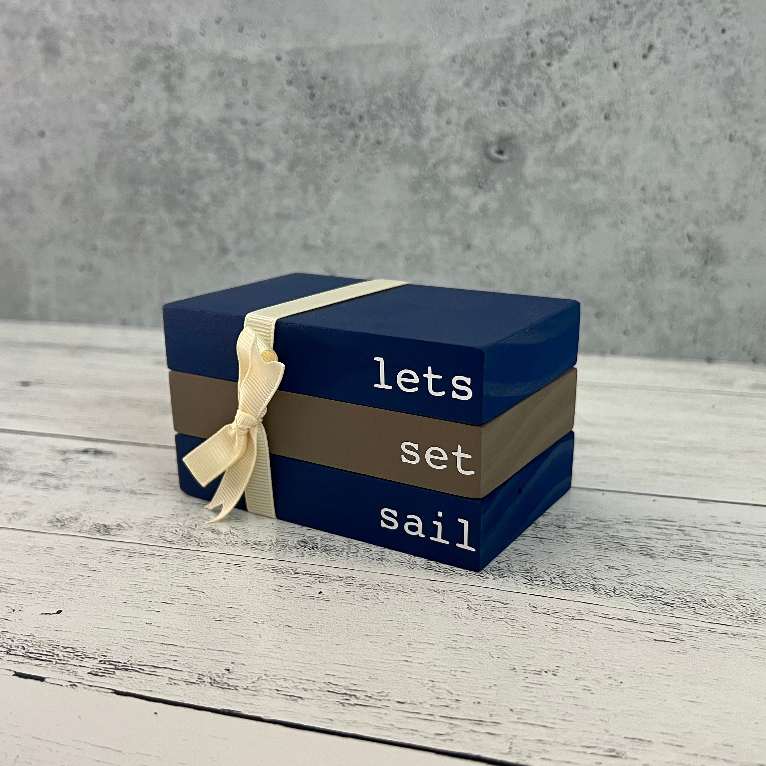 Nautical Themed Mini Wooden Books