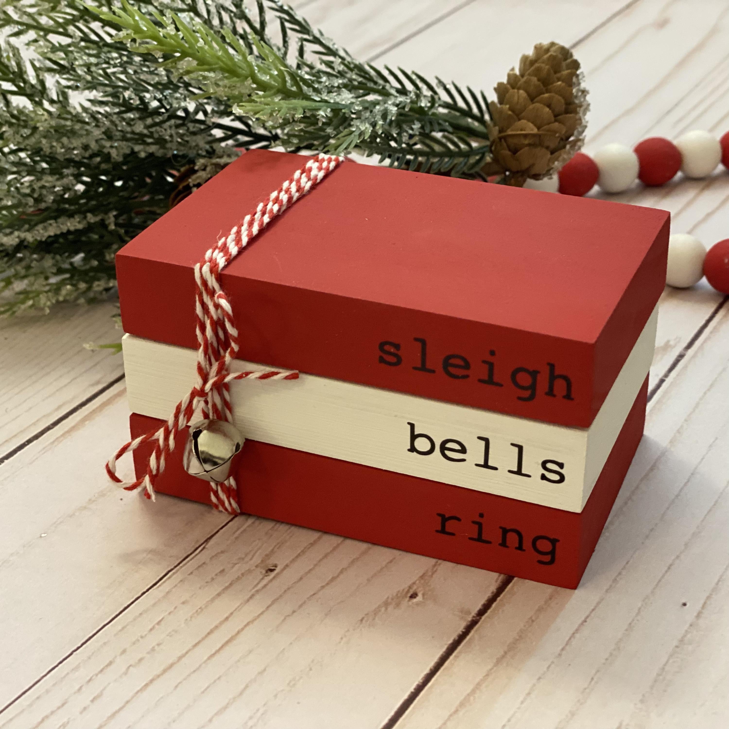 Christmas Themed Mini Wooden Books