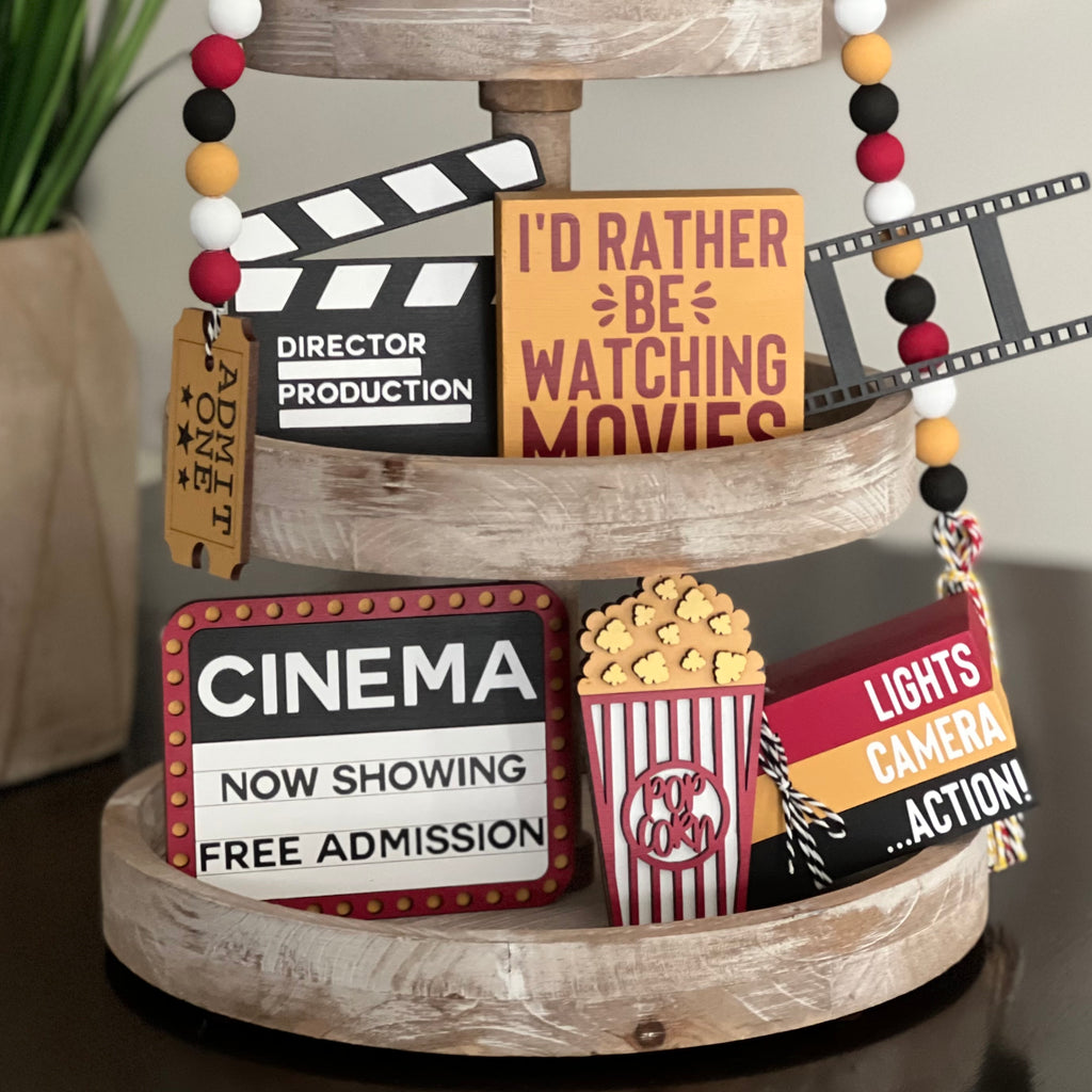 Movie/Cinema Themed Tiered Tray Decor Bundle