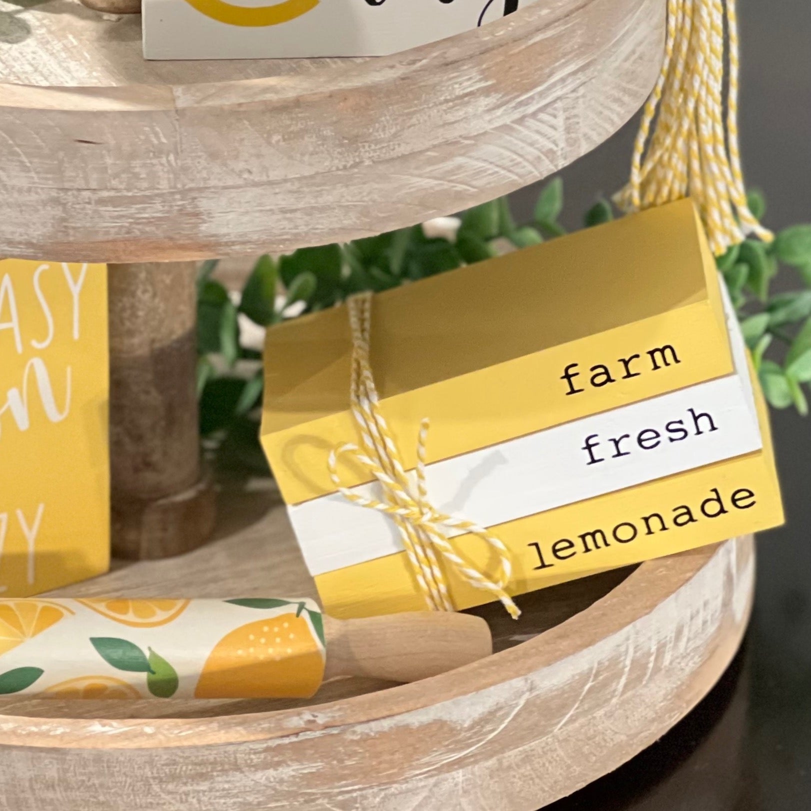 Lemon Themed Mini Wooden Books