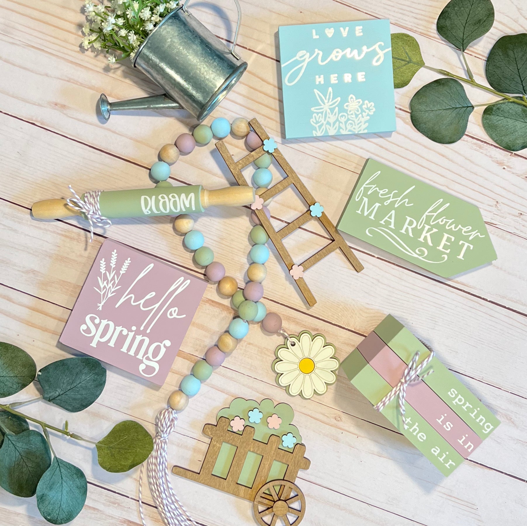 Spring Tiered Tray Decor Bundle