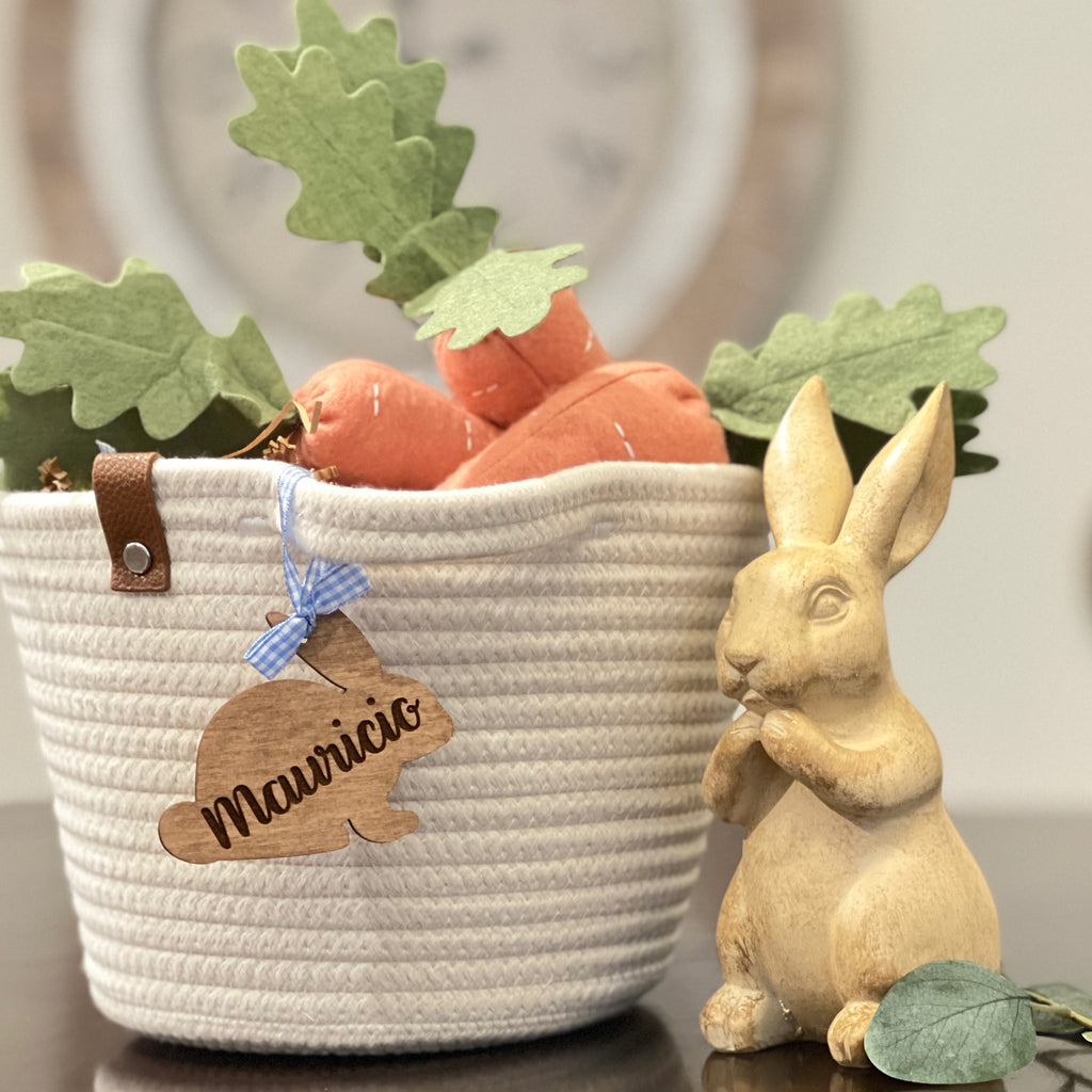 Easter Basket Tag - Rabbit Shaped Tag