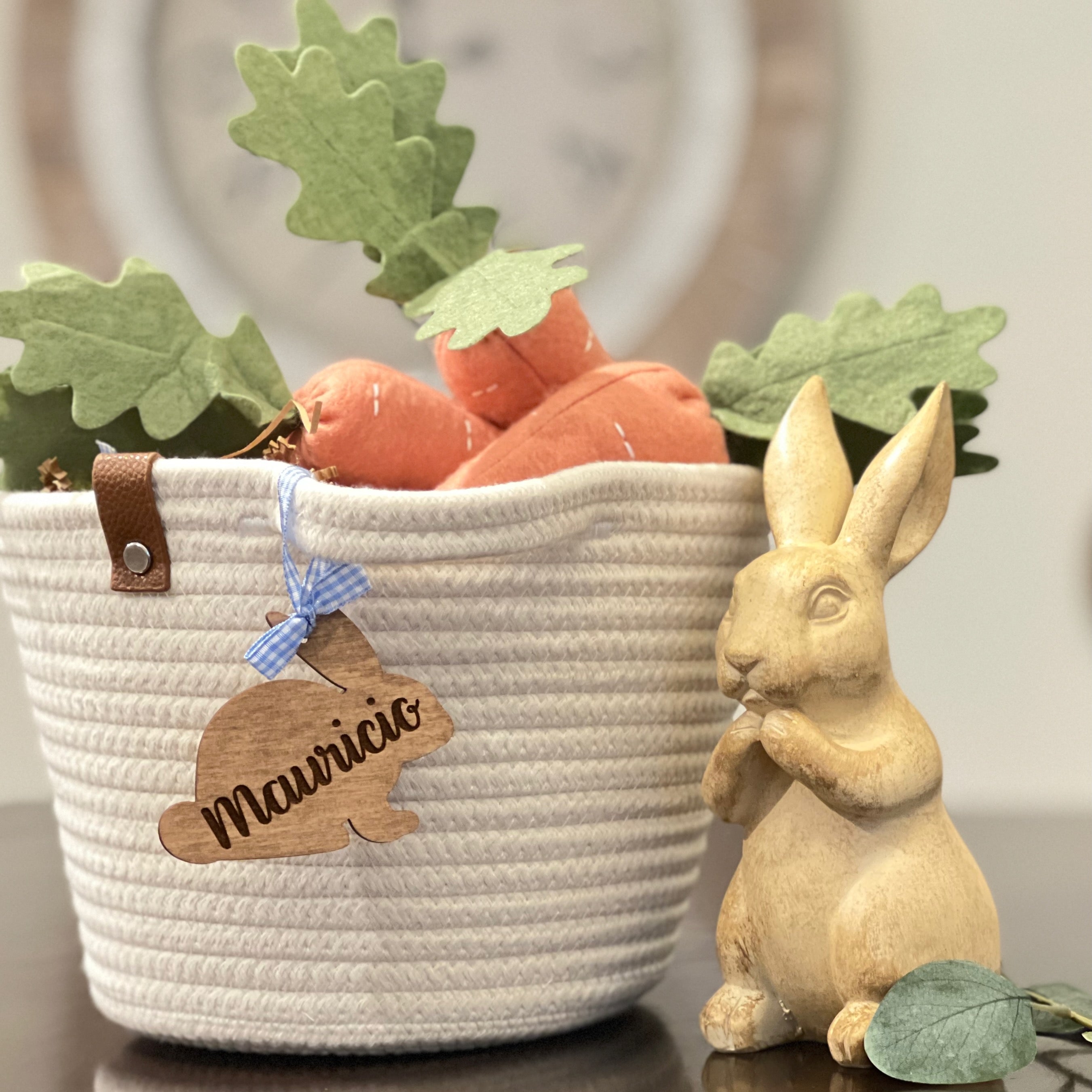 Easter Basket Tag - Rabbit Shaped Tag