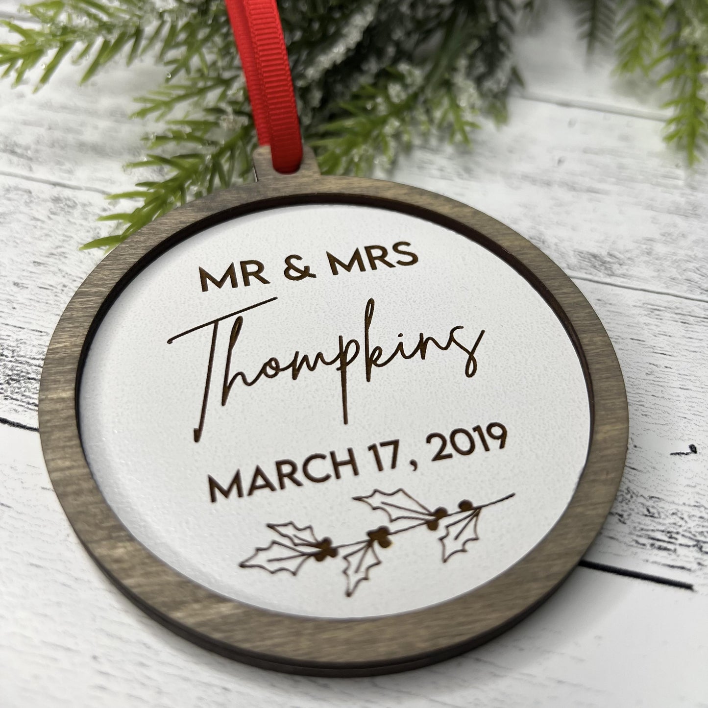 Mr & Mrs Christmas Tree Ornament