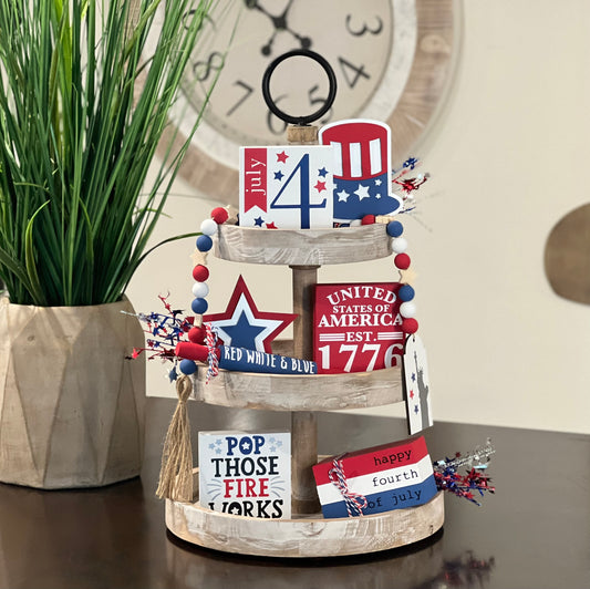 4th Of July Tiered Tray Decor Bundle