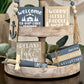 Lake House Themed Mini Wooden Books