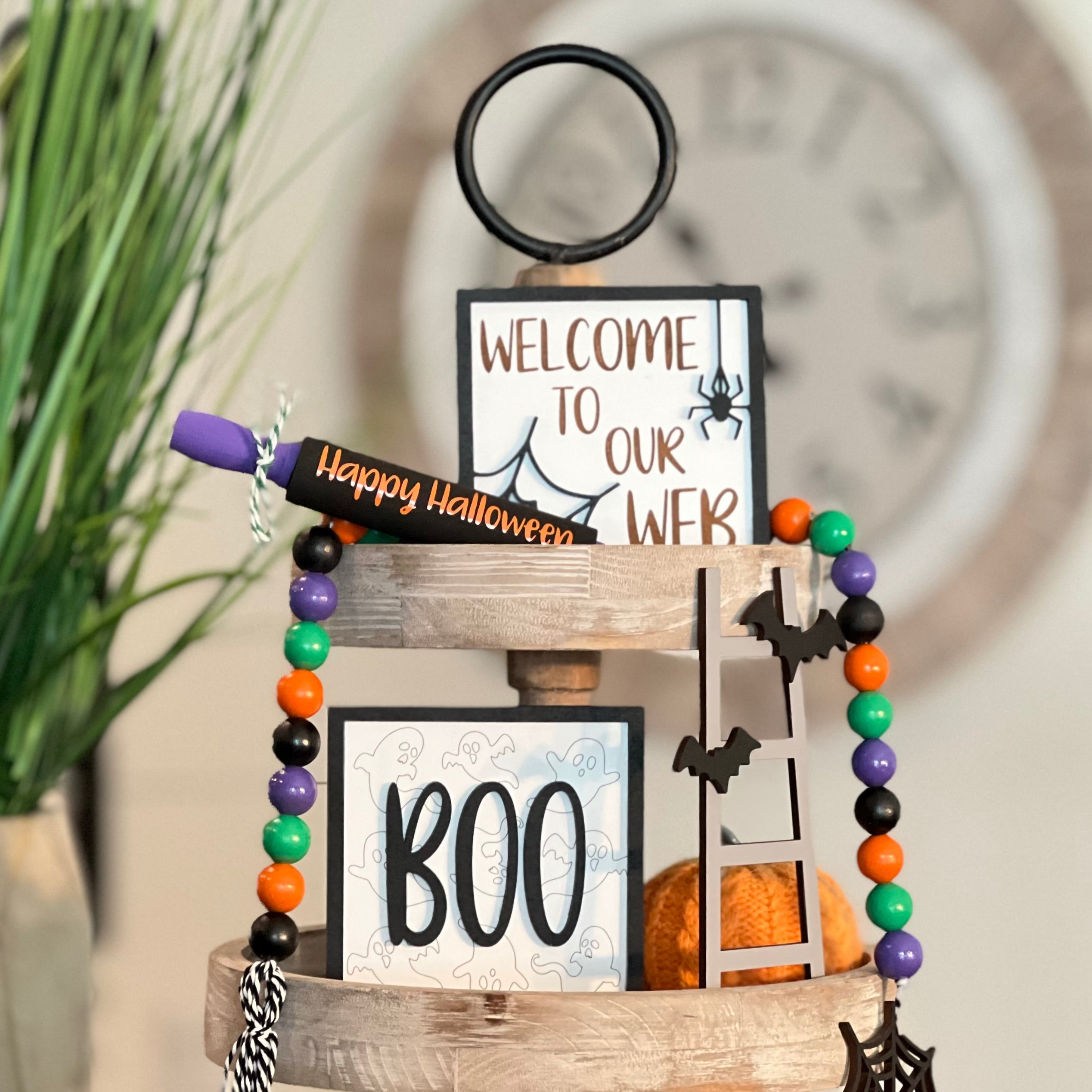 Halloween Themed Tiered Tray Decor Bundle