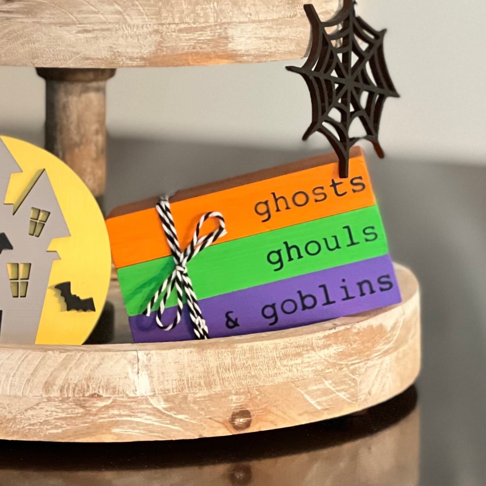 Halloween Themed Mini Wooden Books