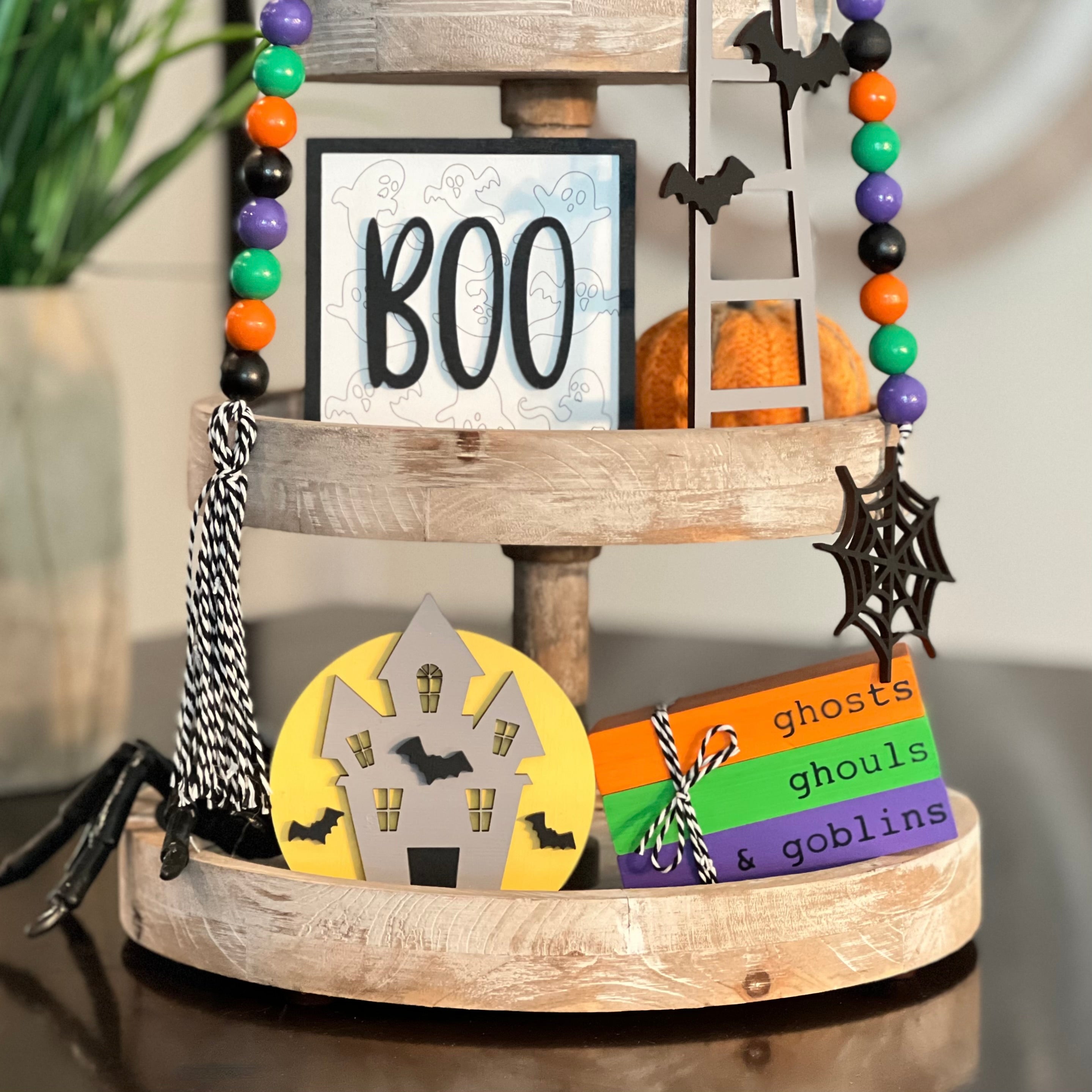 Halloween Themed Mini Wooden Books
