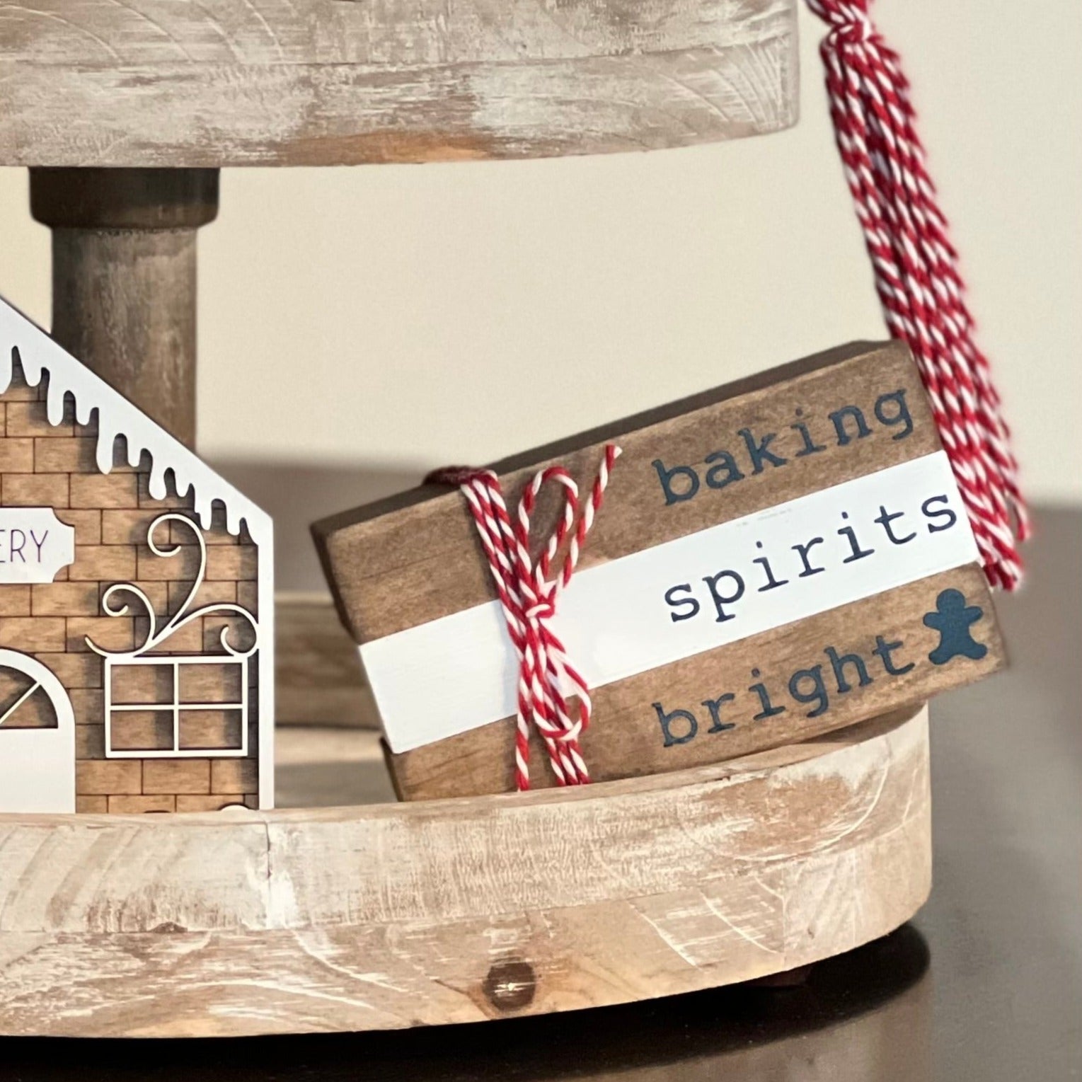 Gingerbread Themed Mini Wooden Books