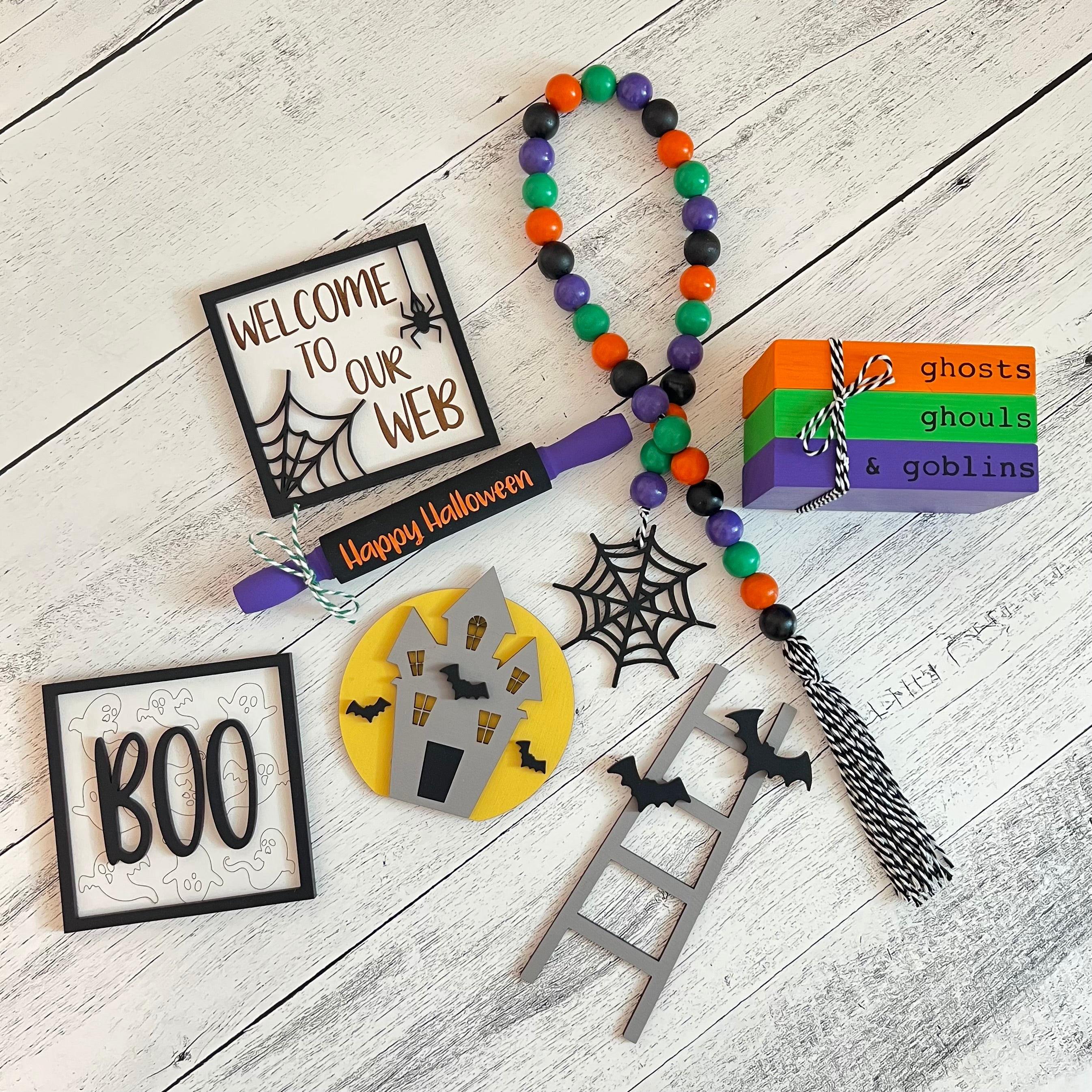 Halloween Themed Tiered Tray Decor Bundle